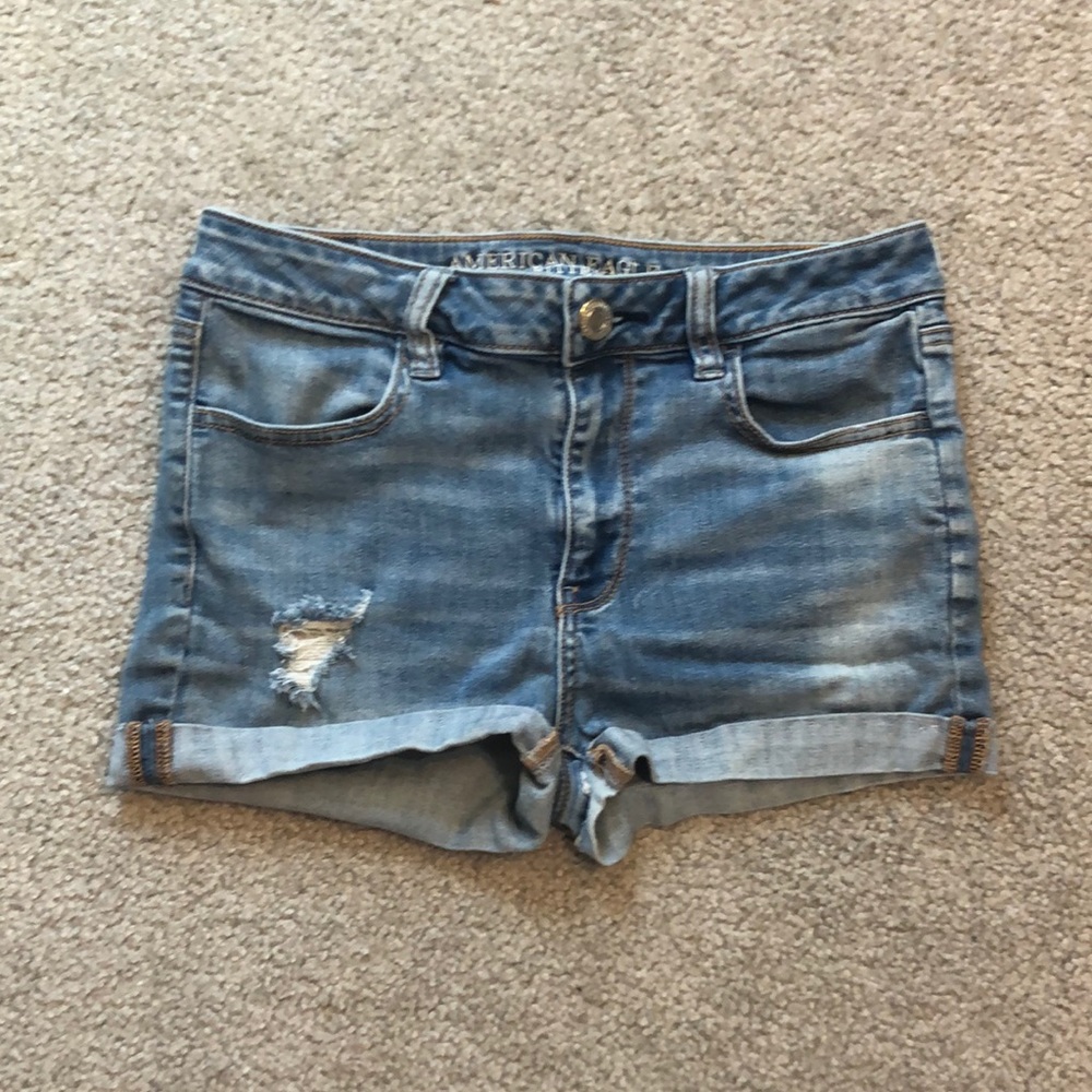 American Eagle Outfitters Hi-Rise Distressed Jean Shorts